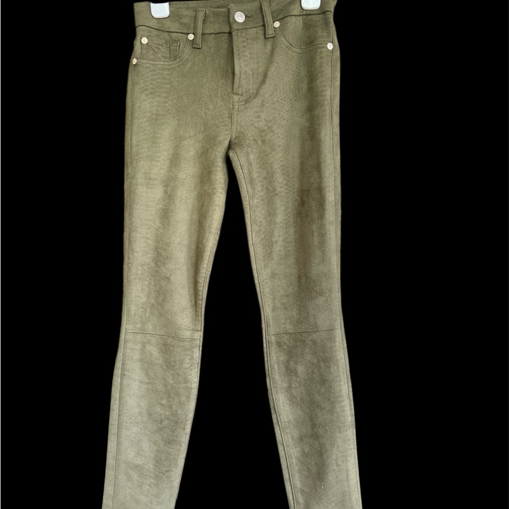 7 For All Mankind Green Skinny Jeans